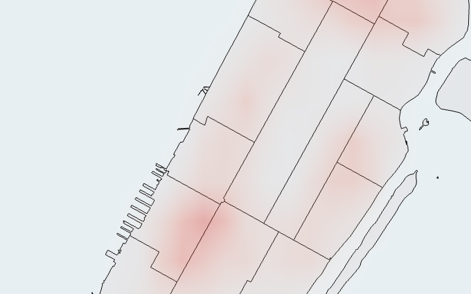 Heatmap over GeoJSON